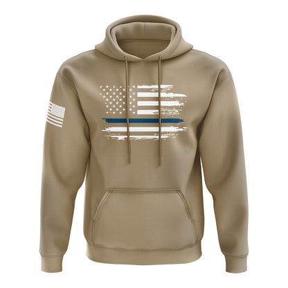 Distressed Flag - Blue Line