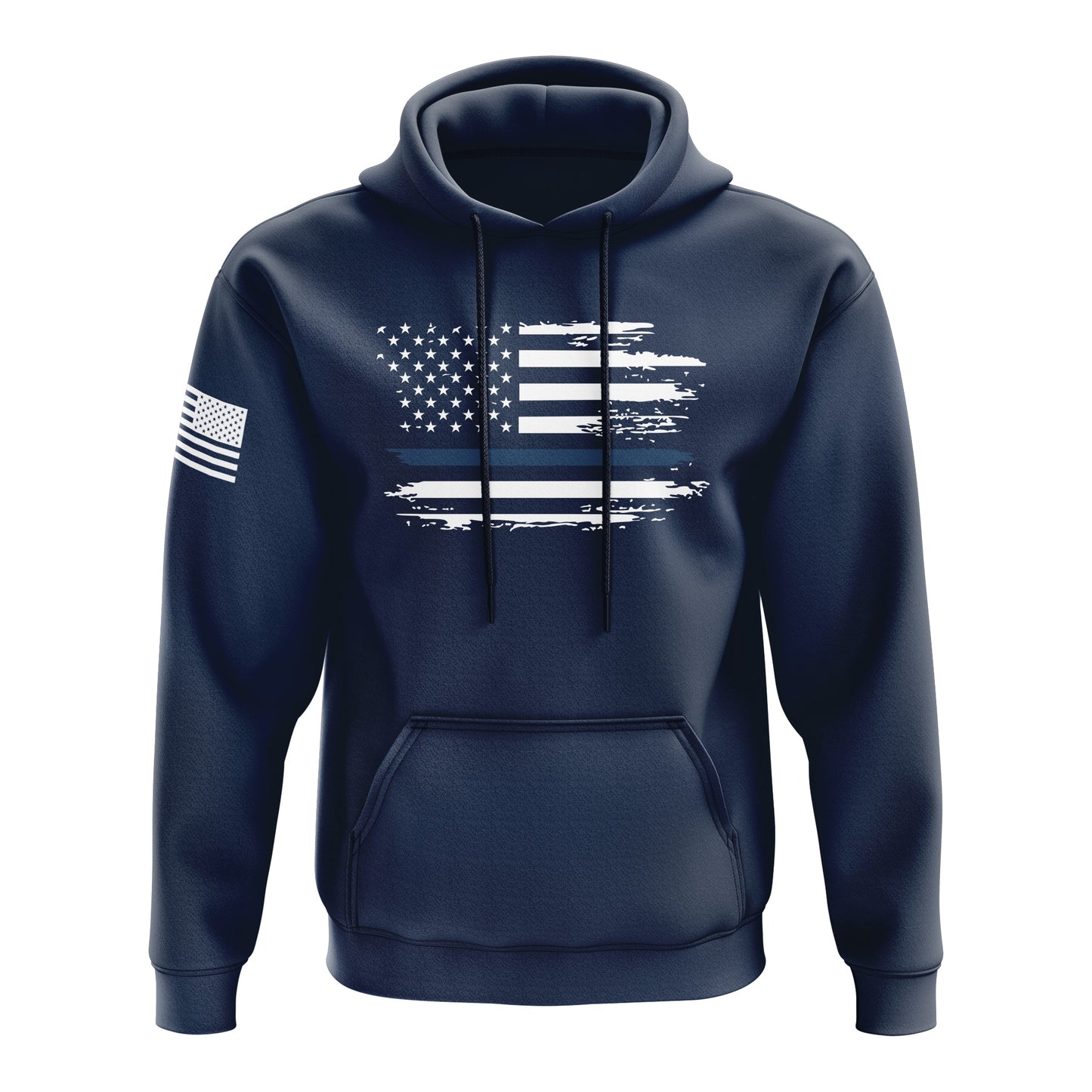 Distressed Flag Blue Line