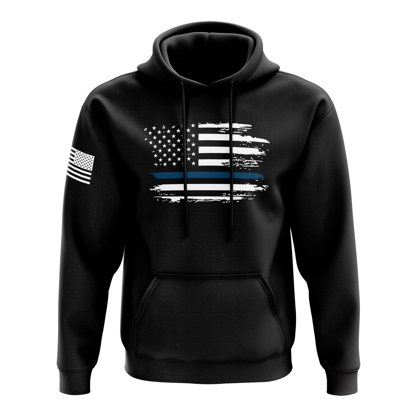 Distressed Flag - Blue Line