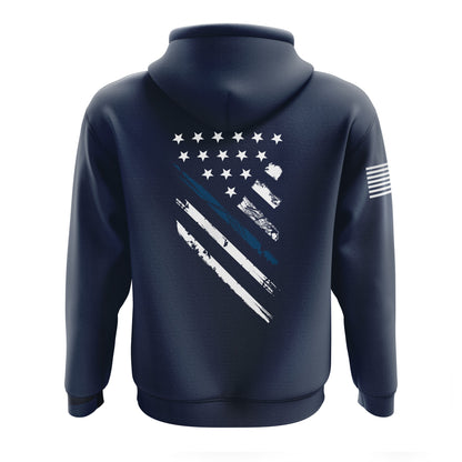 Blue Line Crest Flag