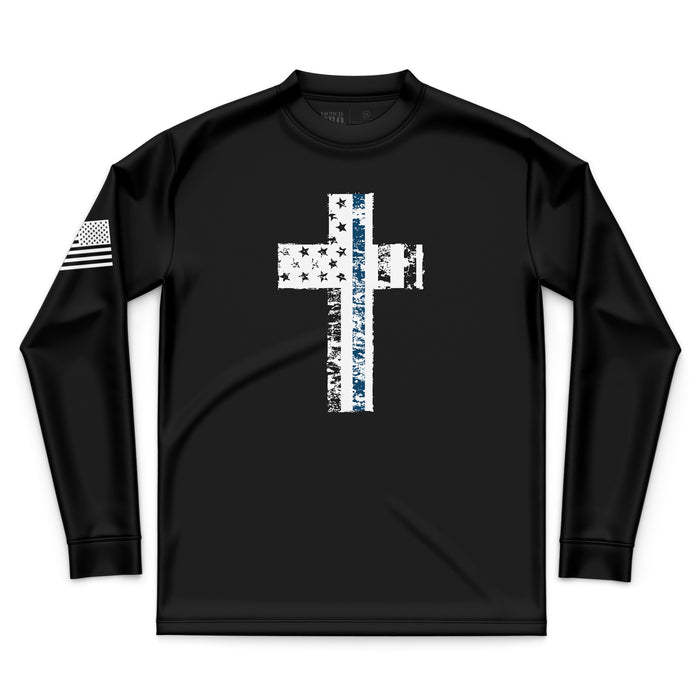 Cross Flag Blue Line