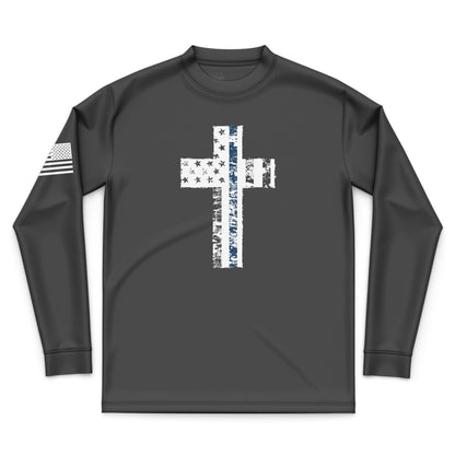 Cross Flag Blue Line