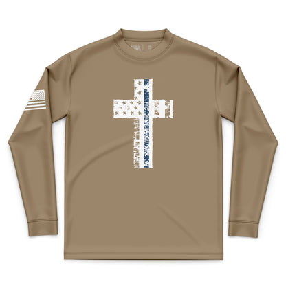 Cross Flag Blue Line
