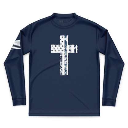 Cross Flag Blue Line