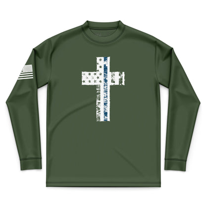 Cross Flag Blue Line