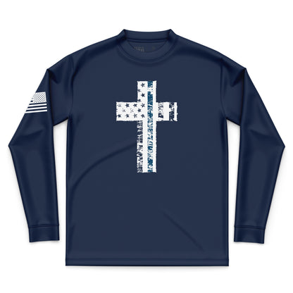 Cross Flag Blue Line