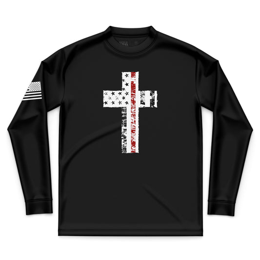 Cross Flag Red Line