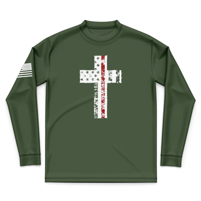 Cross Flag Red Line