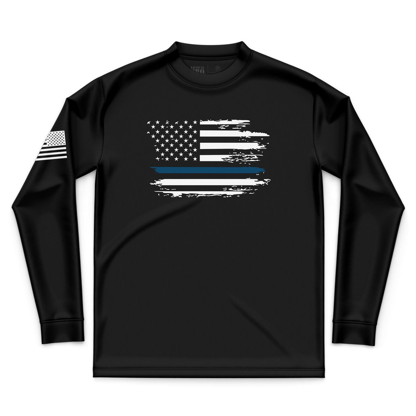 Distressed Flag - Blue Line