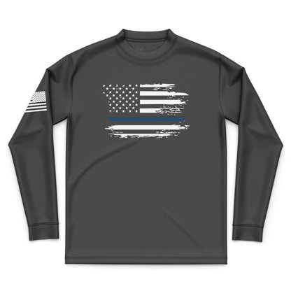 Distressed Flag Blue Line