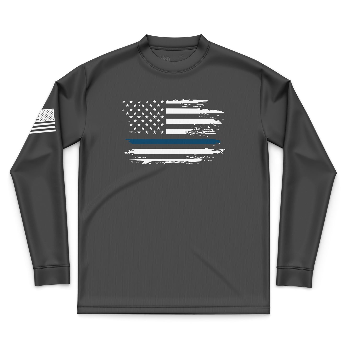 Distressed Flag - Blue Line