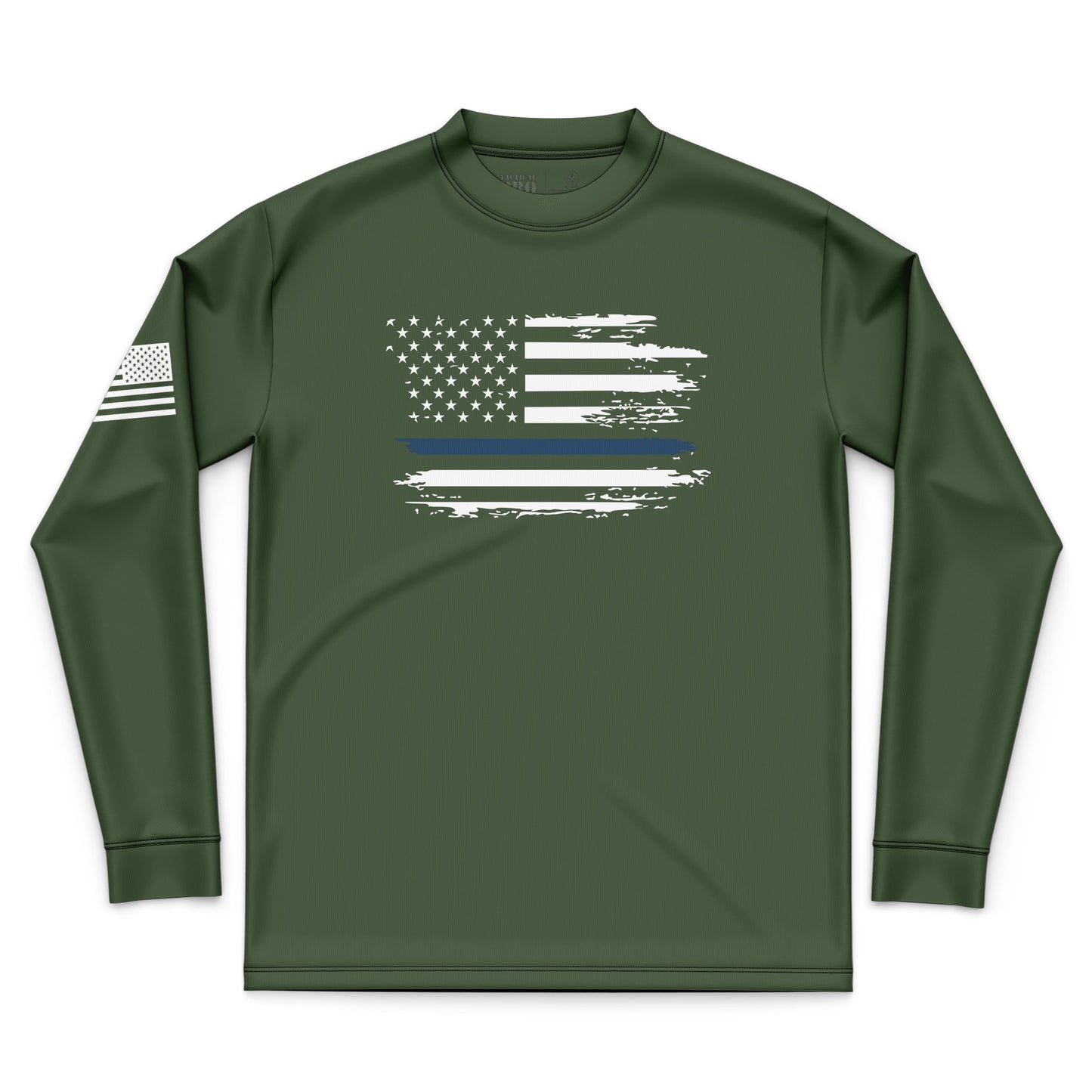 Distressed Flag Blue Line
