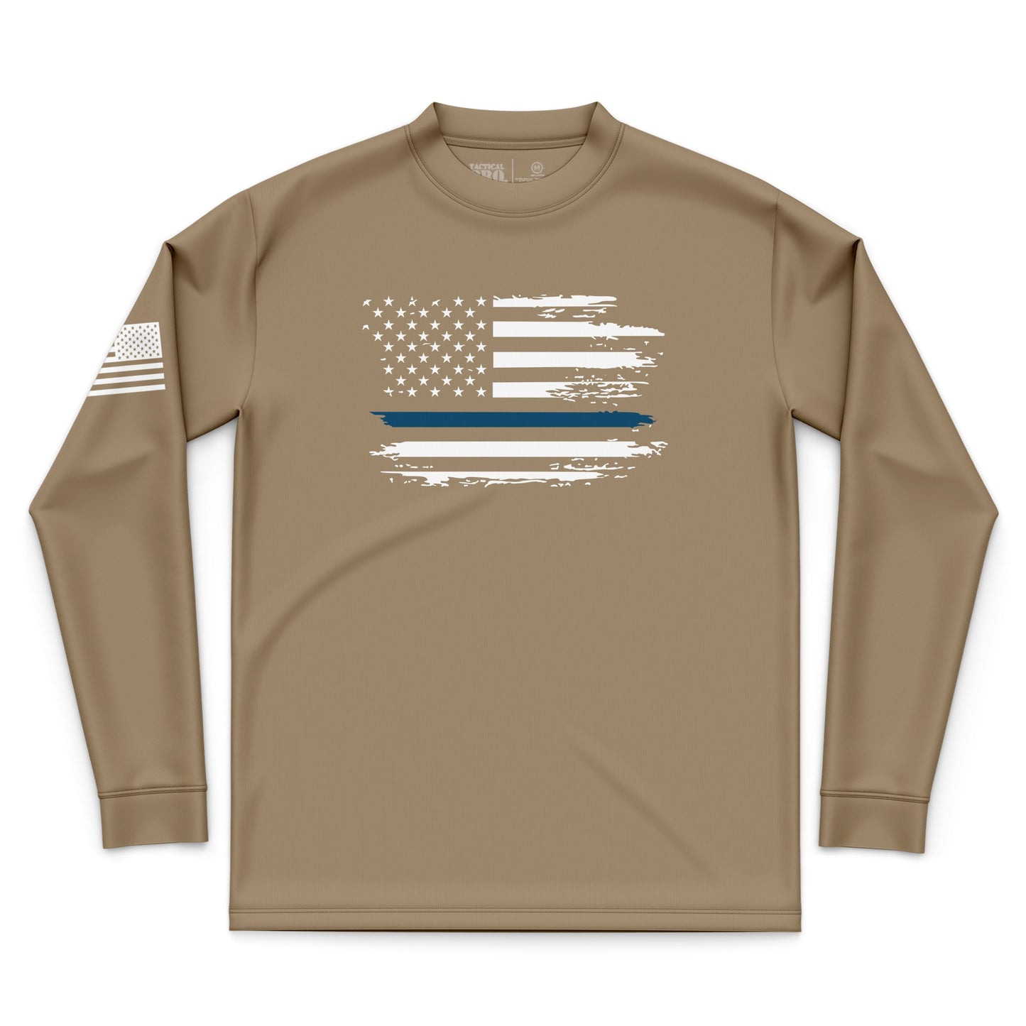 Distressed Flag - Blue Line