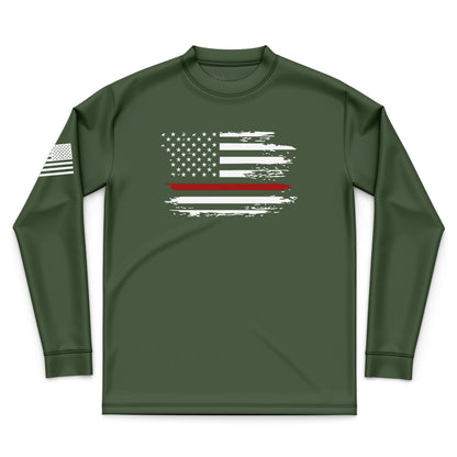 Distressed Flag Red Line