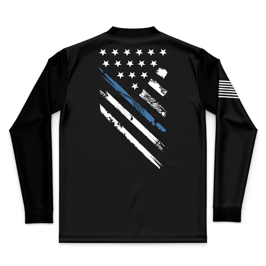 Blue Line Crest Flag