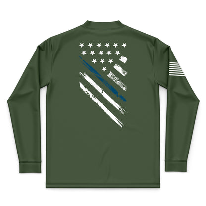 Blue Line Crest Flag