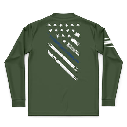 Blue Line Crest Flag