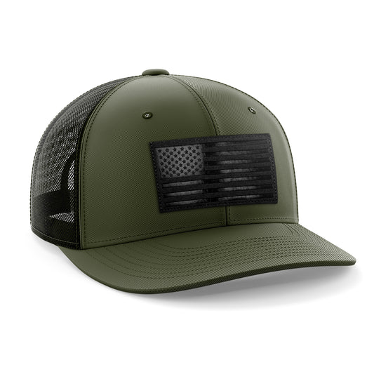 Military Green Black Flag