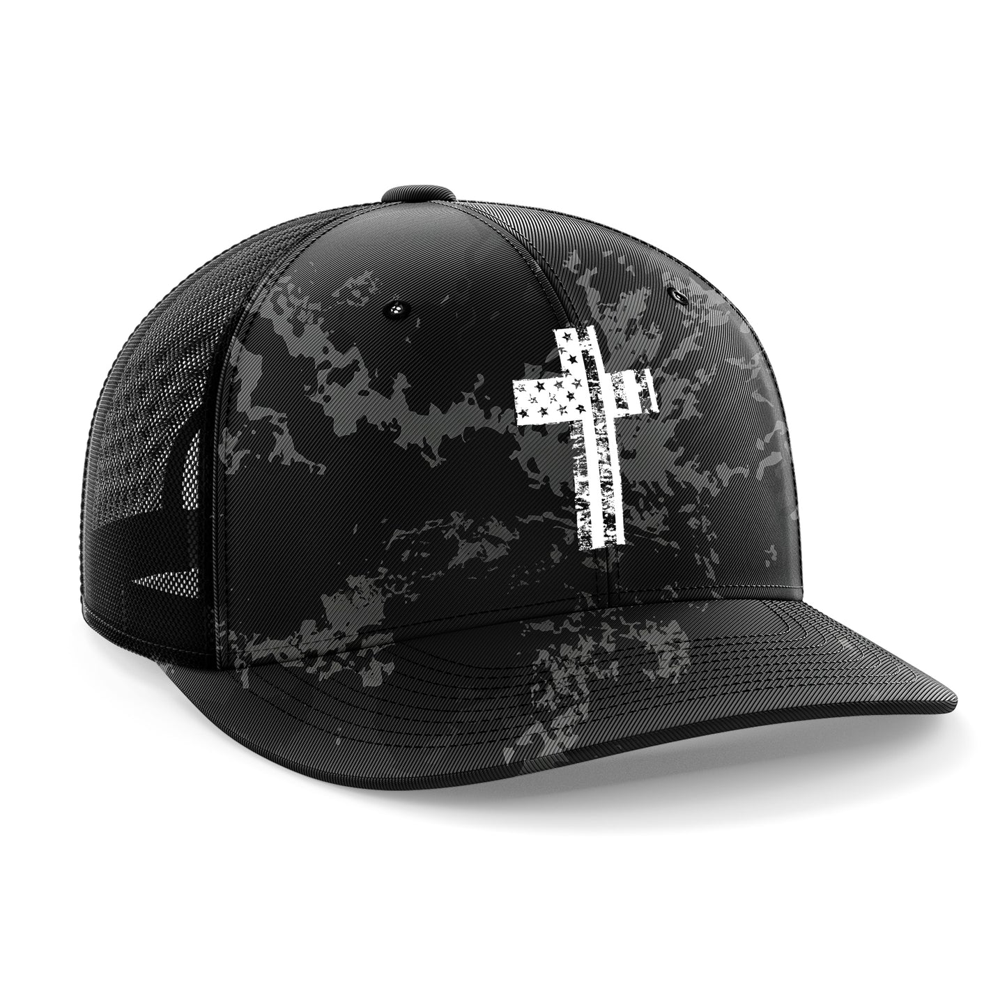 Black Camo - Cross Flag
