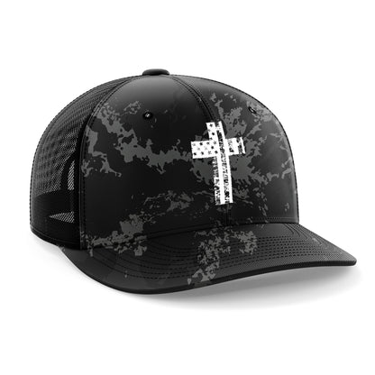 Black Camo - Cross Flag