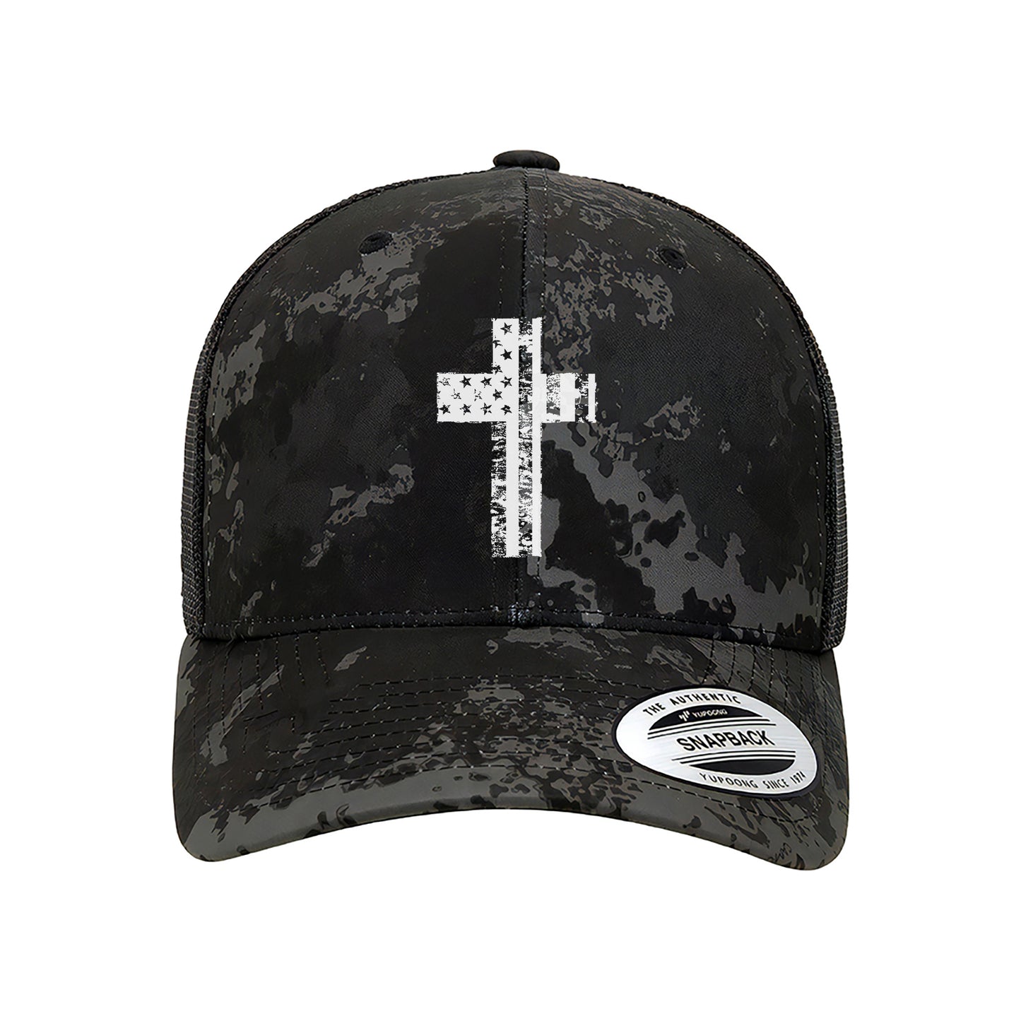 Black Camo - Cross Flag