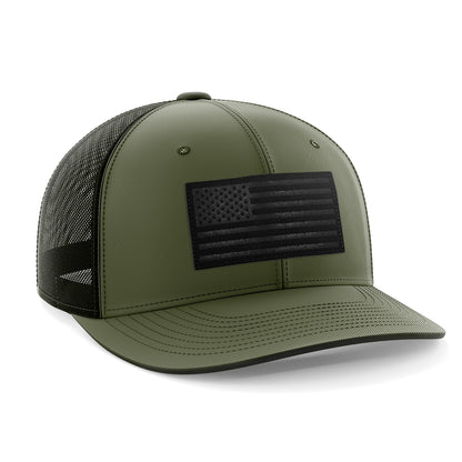 Military Green Black Flag
