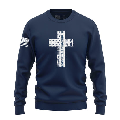 Cross Flag Blue Line