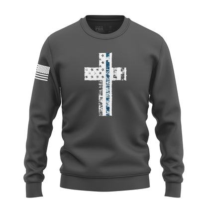 Cross Flag Blue Line