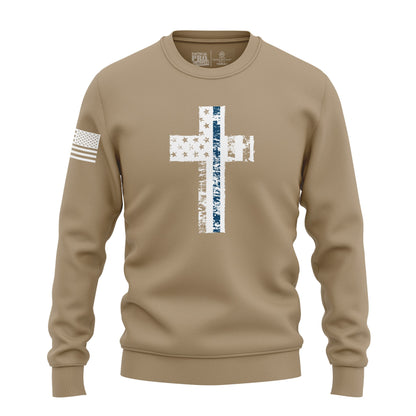 Cross Flag Blue Line