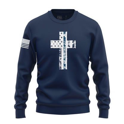 Cross Flag Blue Line