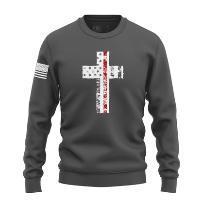 Cross Flag Red Line
