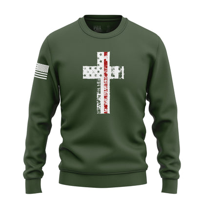 Cross Flag Red Line