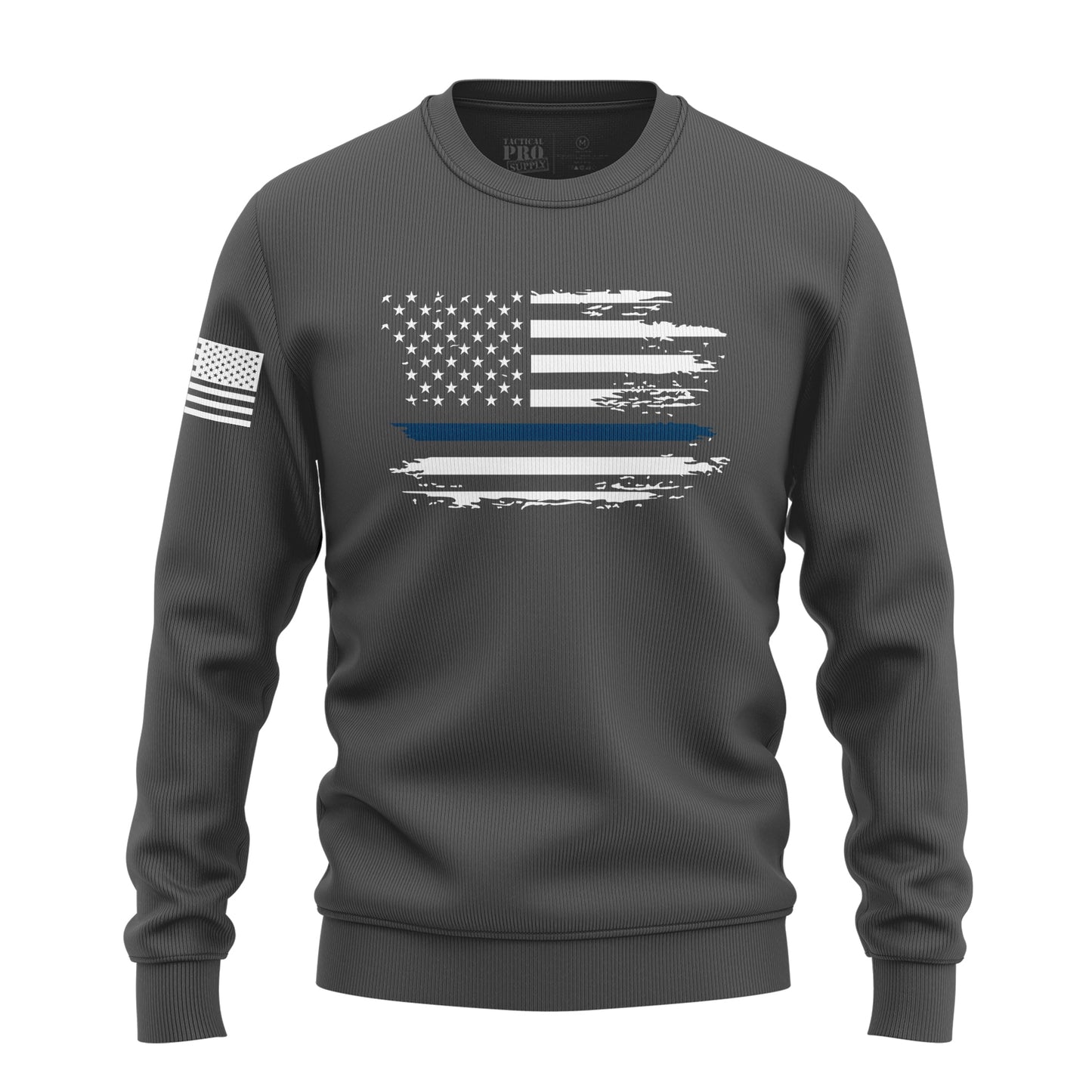 Distressed Flag - Blue Line