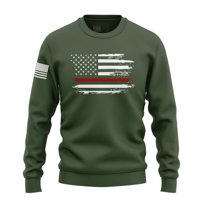Distressed Flag Red Line