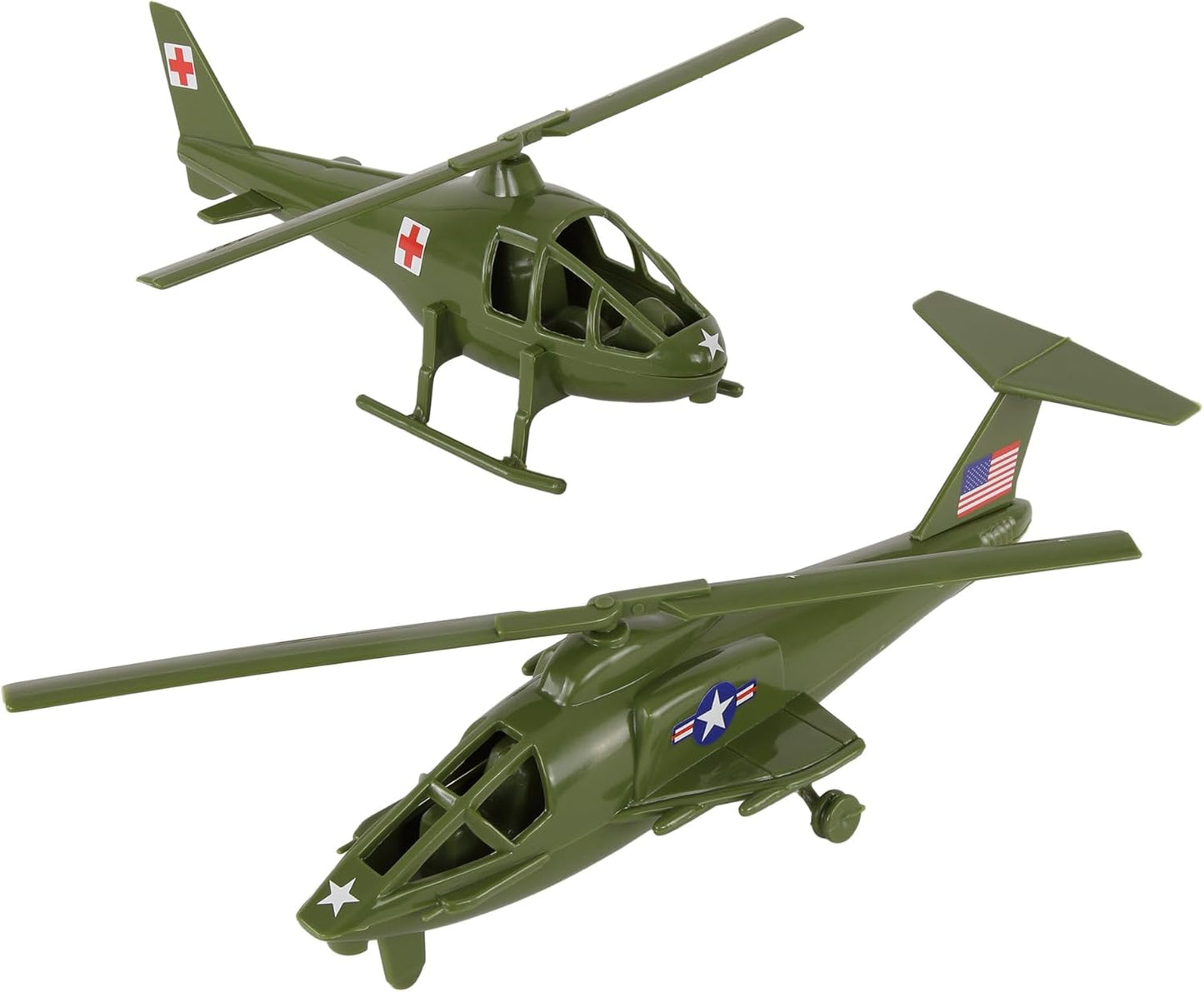 Attack & Transport Helicopters 2pcs OD Green