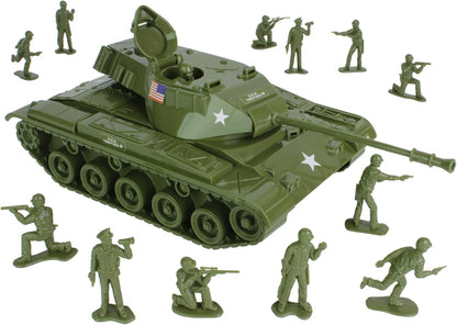 Walker Bulldog Tank Playset- OD Green 13pcs