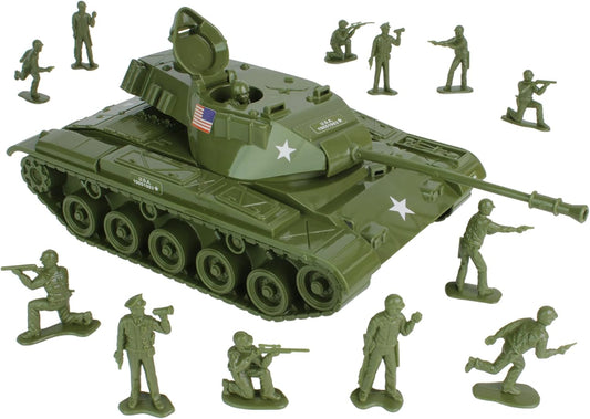 Walker Bulldog Tank Playset- OD Green 13pcs