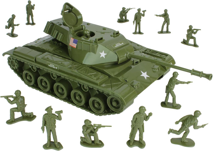 Walker Bulldog Tank Playset- OD Green 13pcs