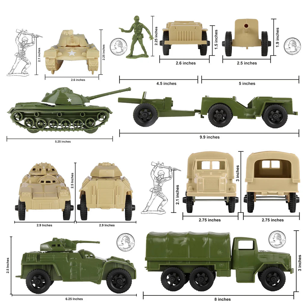 Combat Convoy 64pcs Box Set OD vs. Tan
