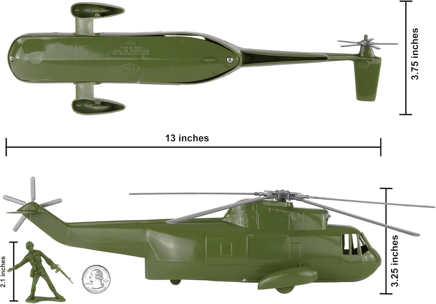 Army Rescue Helicopter OD Green