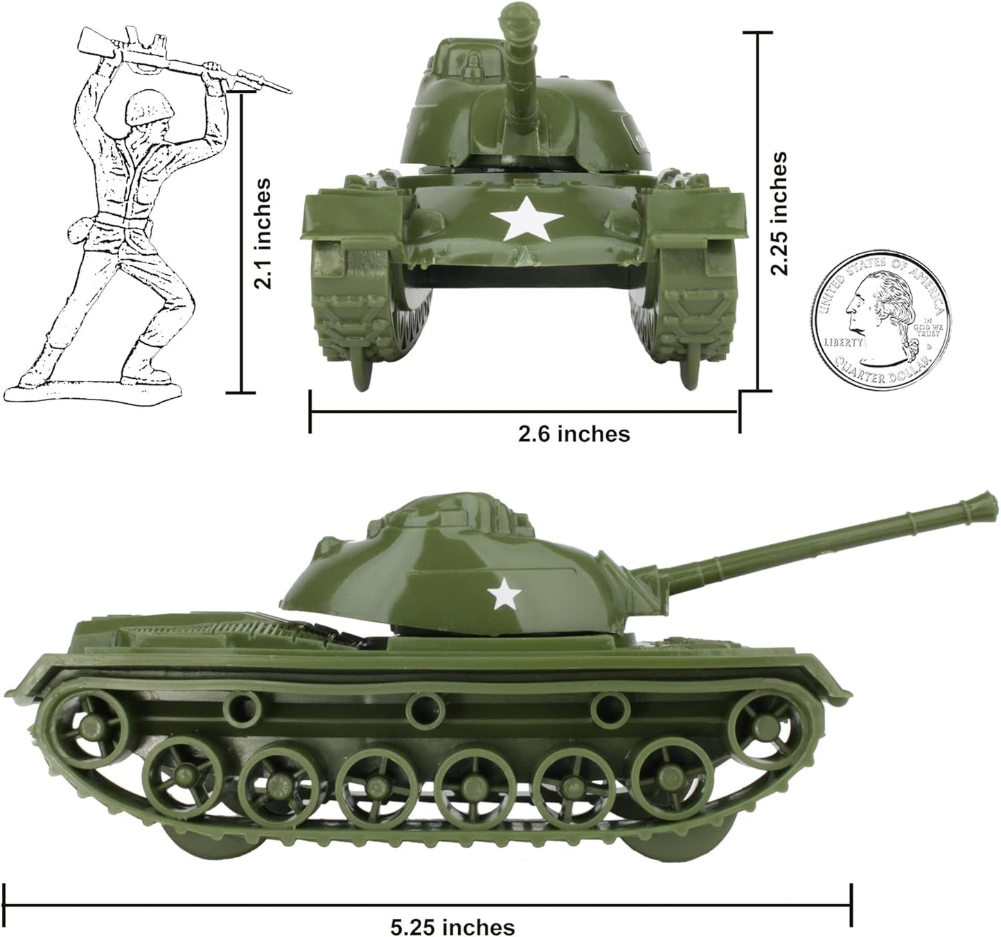 Patton Tanks 3pcs