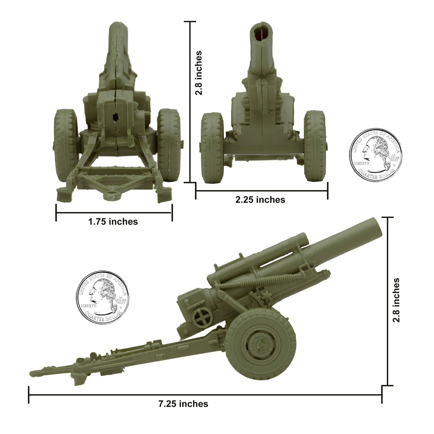 Classic Marx US Artillery 3pcs OD Green