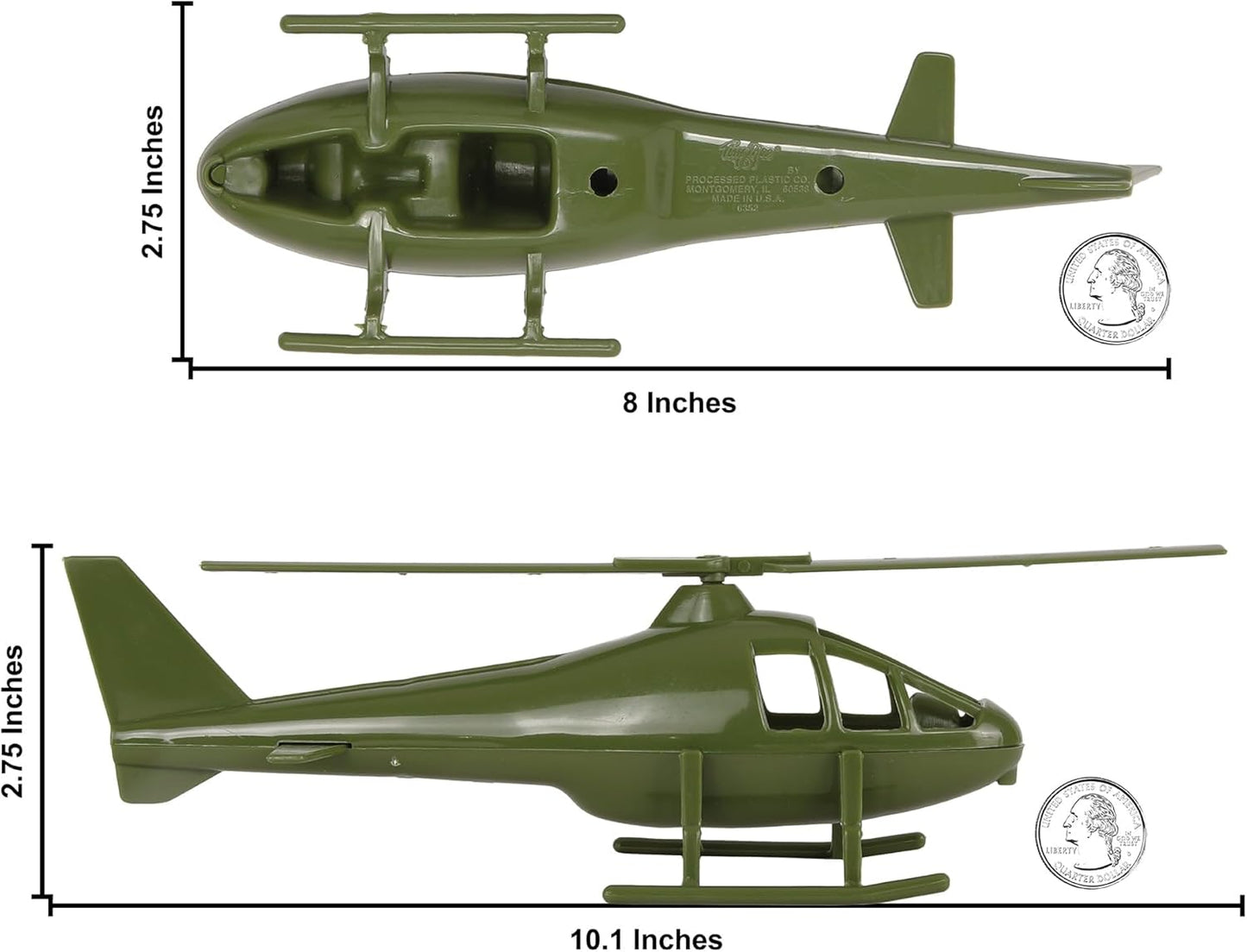 Attack & Transport Helicopters 2pcs OD Green