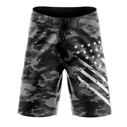 Black Camo White Crest
