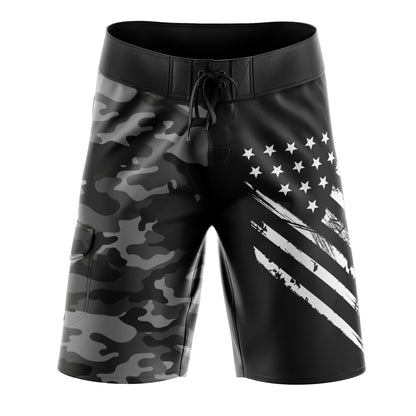 Split Black Camo White Crest