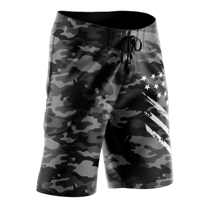 Black Camo White Crest