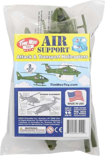 Attack & Transport Helicopters 2pcs OD Green