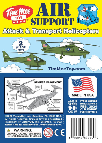 Attack & Transport Helicopters 2pcs OD Green