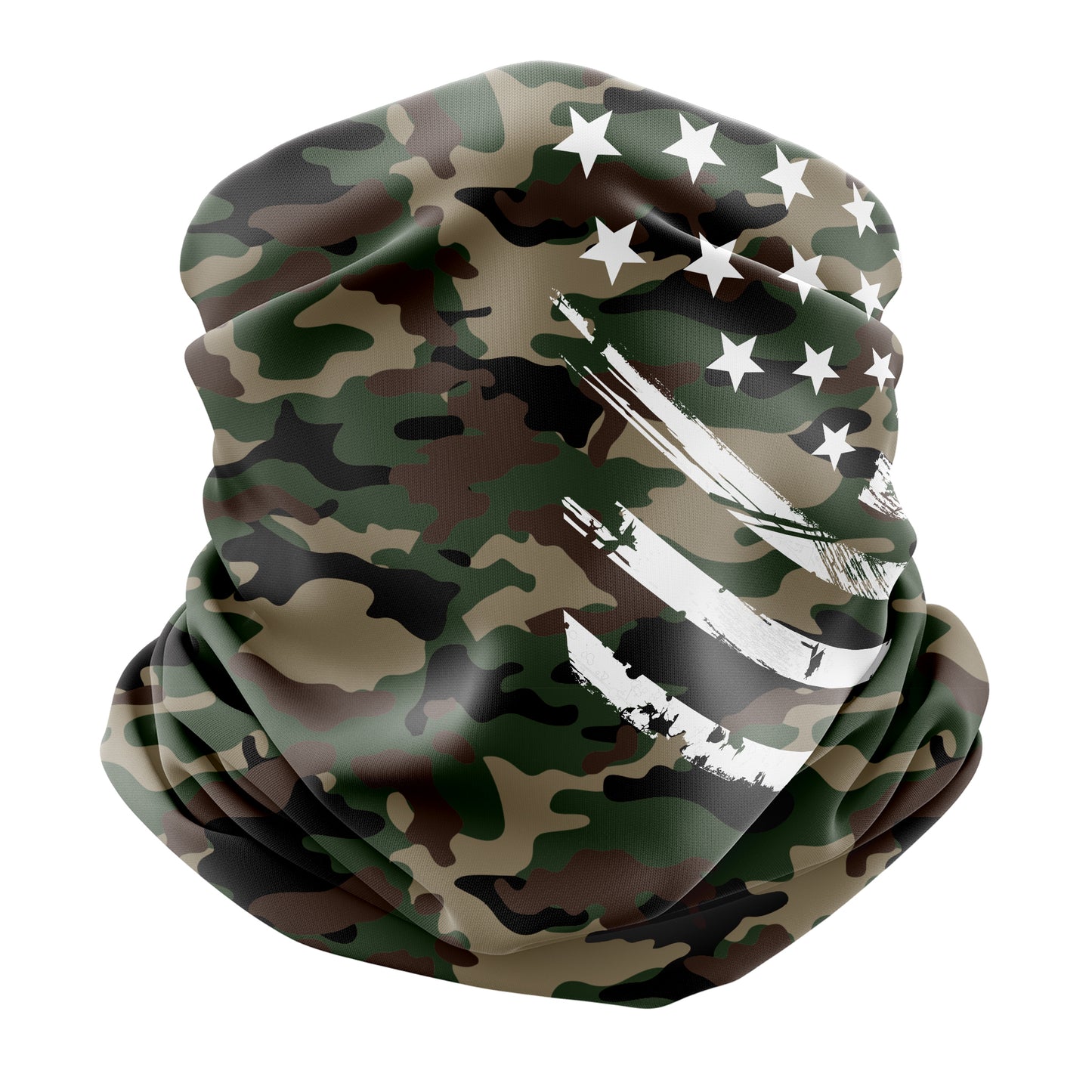 Green Camo White Crest
