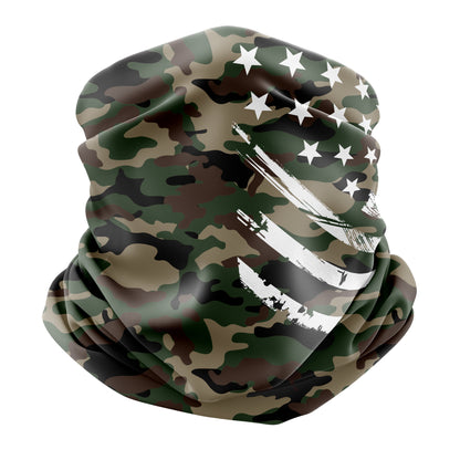 Green Camo White Crest
